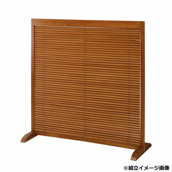 （代引き不可）（同梱不可） 弘益(KOEKI) UTILITY 衝立1連 ミディアムブラウン JPLB1MBR 安定感のある1連タイプ