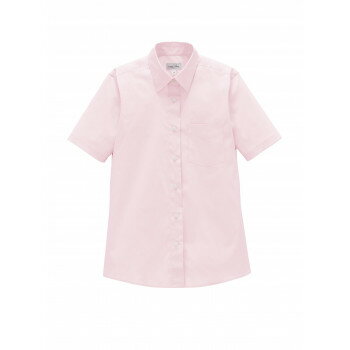 （同梱不可） ボンマックス FB4050L レディスレギュラーカラー半袖ブラウス ピンク (9) サイズ:17G FACEMIX 動きやすい×透けない×+アルファの欲張り高機能シャツ