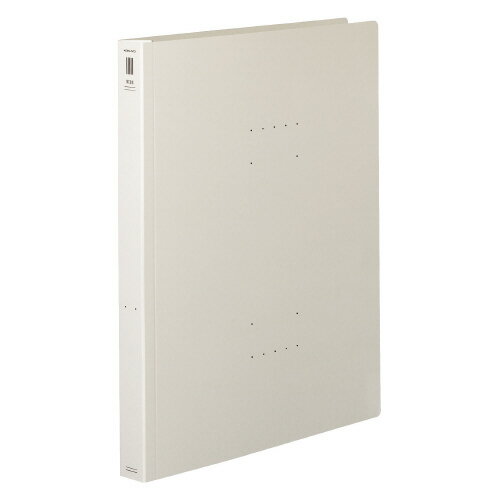 ●トレンドオフィスにマッチするシックなカラーラインアップ　●使いやすさを追求した背見出し&罫線デザイン　●クリヤーポケットがはみ出さないセミワイド表紙　●A4タテ　●寸法/307×242×28mm　●色/オフホワイト　●ボード表紙　●樹脂製とじ具　●穴数/2穴（80mmピッチ）　●とじ幅/25mm　●収容枚数/約250枚　●表紙/色板紙（古紙パルプ配合）　●とじ具/押さえ板・スライドコマ：再生PS　●とじ具と表紙の分別廃棄可能k6436-7927