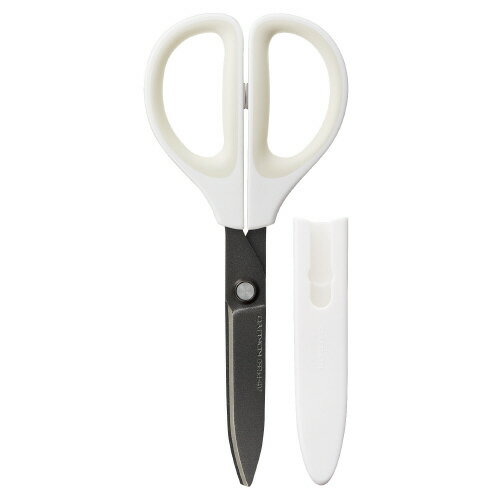 【ゆうパケット対応可】ハサミ<サクサ>(フッ素・グルーレス刃) 刃渡り65mm 白ハサ-PF280W【コクヨ】