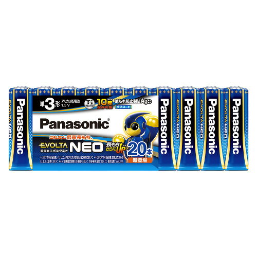 【ゆうパケット対応可】乾電池EVOLTA　NEO　単3形　20本LR6NJ/20SW【Panasonic】