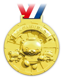 【ゆうパケット対応可】ゴールド3Dビックメダル アニマルフレンズ
