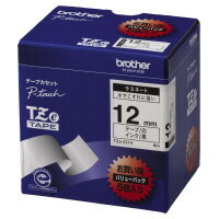 BROTHER（P-Touch ） - ピータッチ用TZeテープカセット 白に黒文字12ミリ幅　5本パック TZE-231V【ブラザー】