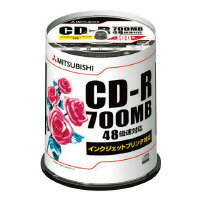 データ用CD－R 100枚×1（スピンドル）　IJP対応 SR80PP100【三菱ケミカルメディア】