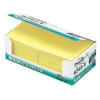 ポスト・イット再生紙ノート エコノパック 75×75mm 100枚×10 イエロー 6541-Y【スリーエム ジャパン】