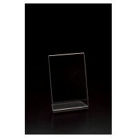 ●タイプ：写真Lサイズ縦　●サイズ／90×47×130mm　●メニューなど印刷物を綺麗に見せる案内板　●裏面から板と板の間に掲示物を挟みます。k5599-6099