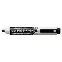 ●片手で使えるノック式ホワイトボード用マーカー　●ペン先／太字平芯●線幅／2．1〜5．5mm●インク色／黒●油性インク（アルコール系）●中綿タイプ●詰替方式●軸・ノックは再生PPk6120-2238