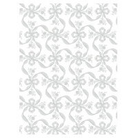 包装紙　フラールリボン銀　半才判 50枚袋入 49-1805【ササガワ】