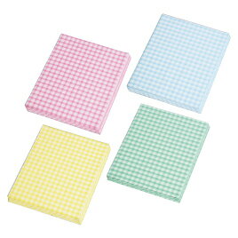 おはながみチェック柄　200枚　ブルー 2【白川製紙】