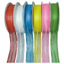 【ゆうパケット対応可】マジックフラワーリボン 18mm 白 【中根商店】
