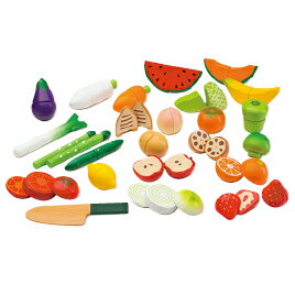 磁石でくっつくおままごと野菜と果物セット GF18-0009【ウッディプッディ】