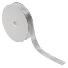 【ゆうパケット対応可】メタルリボン　24mm　銀 395255【銀鳥産業】