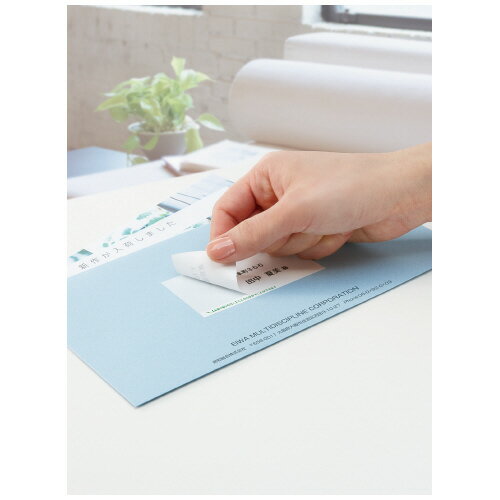 【ゆうパケット対応可】プリンタ兼用ラベルシール　キレイにはがせるタイプ　12面　10枚 31275【エーワン】