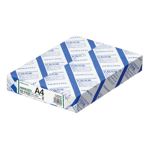 A4 Size Paper - KB用紙（ホワイト）　A4　白色度80％　500枚 KB-KW39【コクヨ】