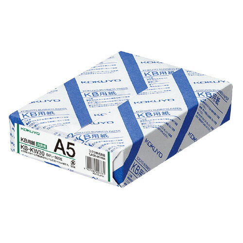 ●サイズ／A5　●白色度80％程度（ISO）　●紙厚／64g／平方メートル・0．09mm　500枚入　●離解性包装紙　●紙質／普通紙　k5745-5808