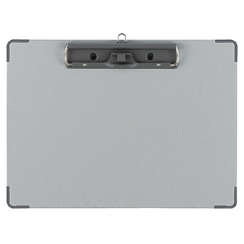 ●用紙をしっかりグリップできる、滑り止め付きのクリップを採用した用箋挟です。　●太軸のペンまで挟みこめるペンホルダー機能付きです。　●丈夫な総クロス貼りのボードに、さびないPP鋼板のクリップ、角金付きです。品質・価格とも手ごろな標準品です。　●廃棄時にはとじ具と表紙が分別可能なリサイクル設計　●とじ方向／ヨコ型：長辺とじ　●サイズ／282×207mm　●色／グレー　●寸法表示は、とじ具の付いている辺を先に表示してあります。　●芯材／古紙パルプ配合　●とじ具と本体の分別廃棄可能k5169-7938