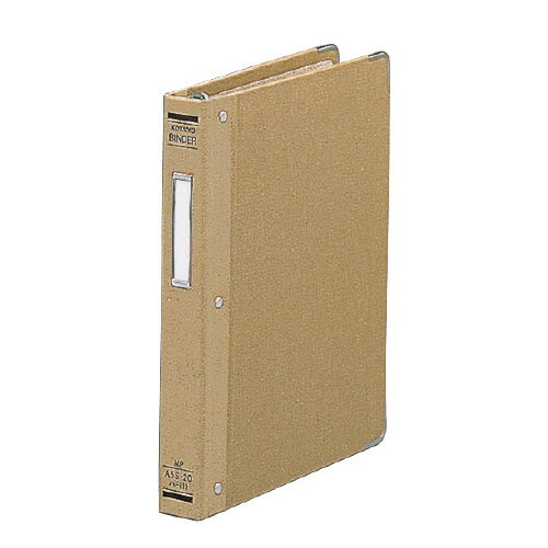 ●表紙・背部とも総布貼りの、丈夫な標準型バインダー●とじ具が2段開きになっているので、平らに開いて楽に記帳できます。●サイズ/228×191×33mm●総布貼り表紙　●仕様/角金付き●仕切カード（2枚）付き●表紙（芯材）/古紙パルプ配合k5112-8883