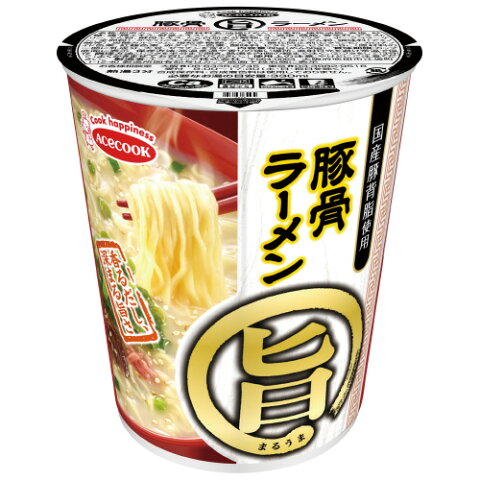 ＃まる旨　豚骨ラーメン　12食 296568【エースコック】※軽減税率対象商品