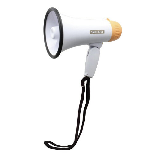 ●サイレン付きのハンドメガホン　●口元のボタンひとつでボリューム調節・サイレンに切り替えることができます　●サイズ／約Φ138×216mm、把手部長さ110mm（折りたたみ式ハンドル）　●質量／約460g　●材質／ABS樹脂　●最大出力／5...