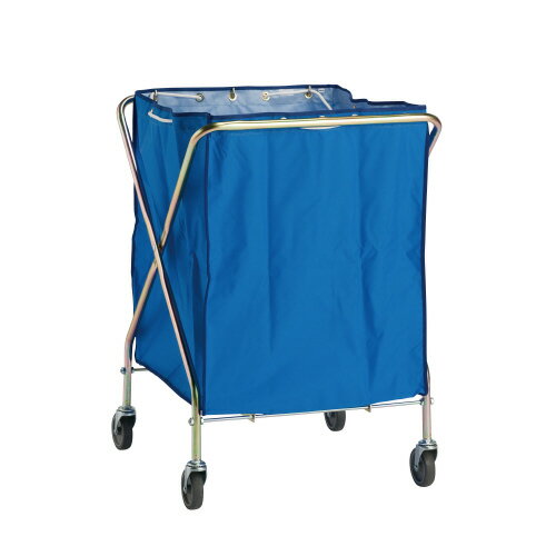 ●ゴミの回収、運搬に便利な本体・袋セットのカート　●仕様／大　●袋容量／236L　●色／青　●サイズ／約W660×D640×H940mm・袋サイズ：約W590×D590×H680mm　●材質／フレーム：スチールパイプに有色クロメートメッキ、...