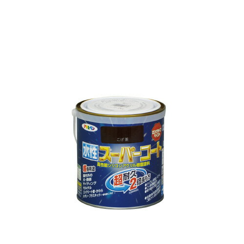 耐久性に優れた高性能塗料。特殊フッ素樹脂、シリコン架橋システム及び紫外線劣化防止剤（HALS）の相乗効果により、汚れにくく、耐久性が格段に優れた高性能塗料です。●寸法／幅120×奥行120×高さ120mm●カラー／こげ茶●容量／0．7L●成分／フッ素樹脂配合水性シリコンアクリル樹脂顔料、サビドメ剤、カビドメ剤、水●単位／1個※表示の用途以外に使用しないで下さい。※はがれかかった古い塗膜やサビは、皮スキ・ワイヤーブラシ・サンドペーパーなどを使用して十分に取り除きます。k6533-0616