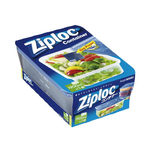 ジップロック　コンテナー　長方形1900ml　1個入 111989【旭化成ホームプロダクツ】(3.0)