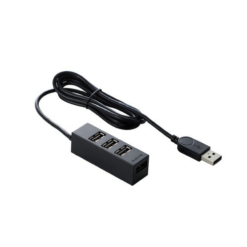 USBハブ／セルフパワー／4ポート　USB2．0／セルフパワー／4ポート U2H-TZ427SBK【エレコム】