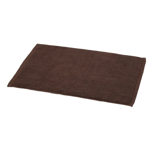 ●色あせしにくい染色法で、彩り長持ち。　●1枚入●色／ブラウン●サイズ／400×600mm●材質　綿100％●1枚の質量／約218．75g　●仕様／バスマットk6537-4191