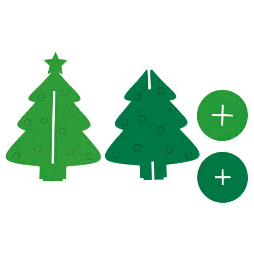 【ゆうパケット対応可】フェルト卓上クリスマスツリー27-604