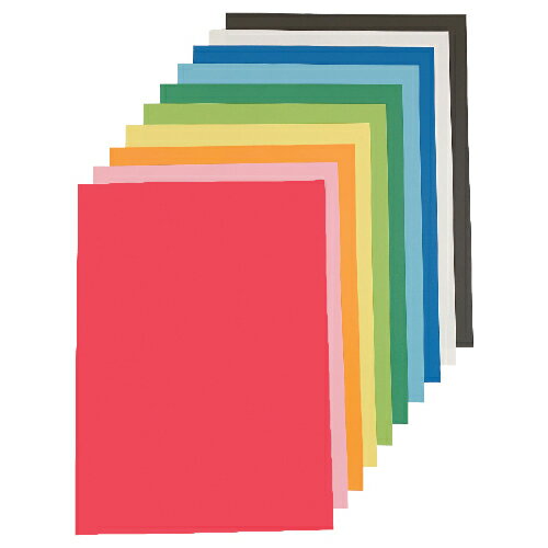 色画用紙10色セット(100枚)8切【大王製紙】