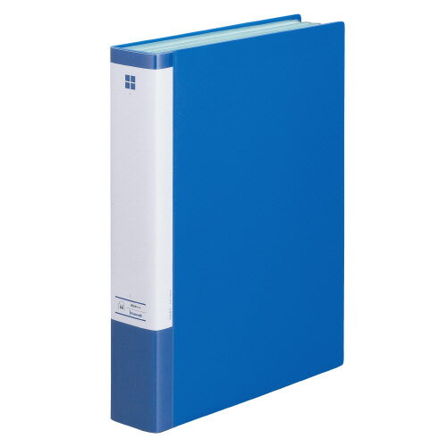 クリヤーブック（固定式）　A4縦　80ポケット　青4263-8834【カウネット】