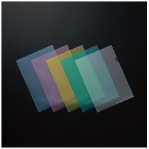 カラークリヤーホルダー（再生PP）　A4　5色　100枚入り5025-2428【カウネット】