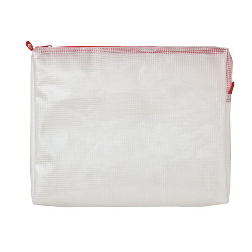 ●材質/EVA　●マチ幅/30mm　●サイズ/245×326mm（A4）　●色/レッド　●入り数/1パック(3枚入)k6616-6917