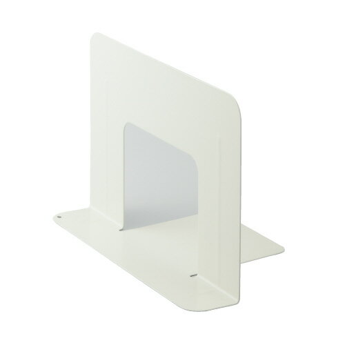 パ）ブックエンド　ワイド　ホワイト　1箱（2枚入×5）4217-8019【カウネット】