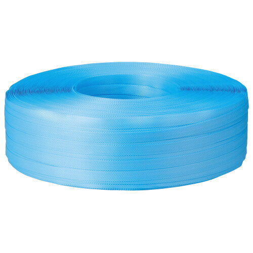 パ）PPバンド　手締め用　15mmx1000m　青　5巻4637-3045【カウネット】