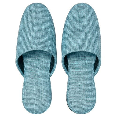 パ）布製スリッパ　30足組　ブルー　L　●サイズ／外寸法：約28cm4637-1713【カウネット】