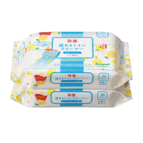 パ)流せるトイレクリーナー大判シート グレープフルーツ 15枚入×2個×44228-9791【カウネット】 パ)流せるトイレクリーナー大判シート グレープフルーツ 15枚入×2個×44228-9791【カウネット】