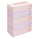 再生ボックスティシュー リース柄 200組×5箱4235-9623【カウネット】(3)