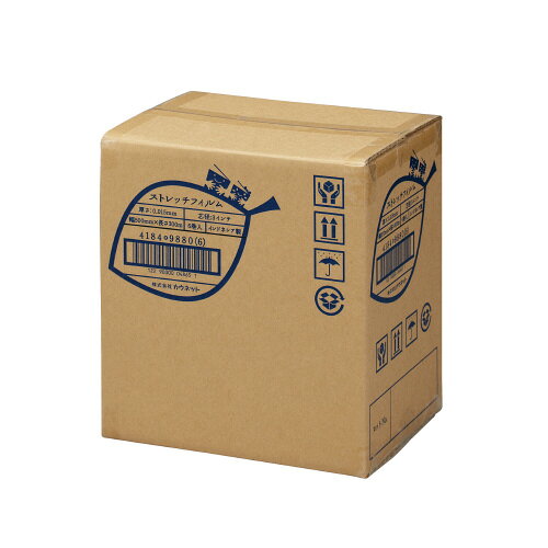 パ）ストレッチフィルム15μm　300×500m　6巻4184-9934【カウネット】