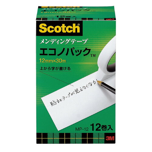 ●アセテートフィルムを採用したハイクオリティな粘着テープ。●粘着剤の塗布工程から有機溶剤を排除。●巻芯、パッケージ（箱）は再生紙を使用　●アセテートフィルムは焼却しても塩素ガスは発生しません。　●テープの上から字が書けます。　●幅・長さ/12mm×30m　●巻芯直径/76mm　●テープ外径/94mm　●カッター刃なし　●基材：アセテートフィルム　●1巻ずつPP袋入り　●バイオマスマーク取得　※この商品は、12巻で1箱の商品です。オーダーシートの数量欄に1を記入していただくと、12巻届きます。k5153-2826