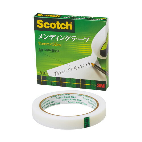 【ゆうパケット対応可】スコッチ　メンディングテープ　大巻　15mm×50m　紙箱入り810-3-15【スリーエム　ジャパン】