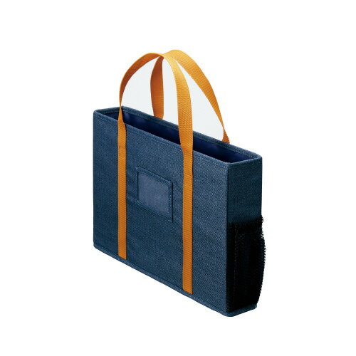 Rakuten - ミーティングバッグA4ノートPCサイズ　スリム　ネイビー4256-1286【カウネット】