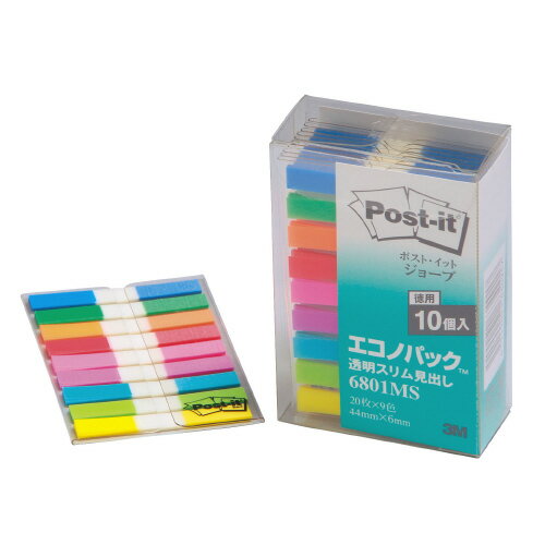 ●マークや見出しに最適な透明スリム見出しです　●色数の多いスリムサイズ　●サイズ／44×6mm　●20枚×90　●9色混色（イエロー・メロン・スカイブルー・パープル・ローズ・レッド・オレンジ・グリーン・ブルー）　●エコノパック　●ベースフィルムに再生PET50％使用k5230-4958