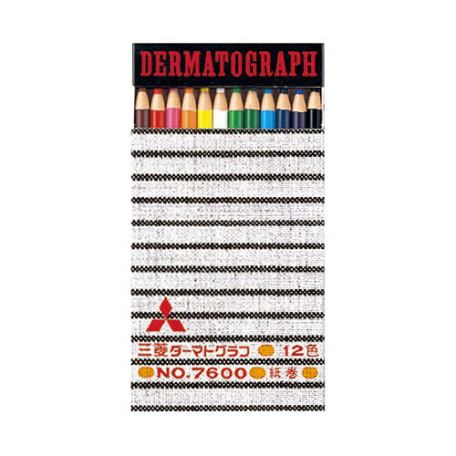 ●油性ダーマトグラフ●ガラス・金属・プラスチックなどに自由に描ける。●色/12色セット（茶、赤、桃、橙、黄、白、黄緑、緑、水、藍、紫、黒）●紙巻タイプk6227-4289