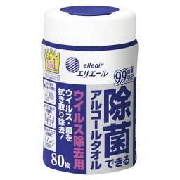 除菌できるアルコールタオル　ウイルス除去用　本体　80枚731149【大王製紙】