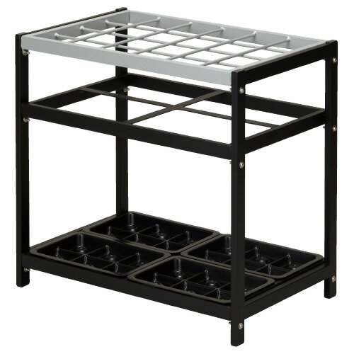 折り畳み傘も長傘も立てられる2WAY　傘立て　24本用4788-8296【カウネット】