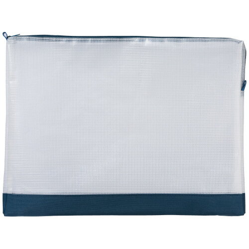 パ）メッシュケースマチ補強タイプ　A3　ネイビー　1セット（5個入）4304-5266【カウネット】