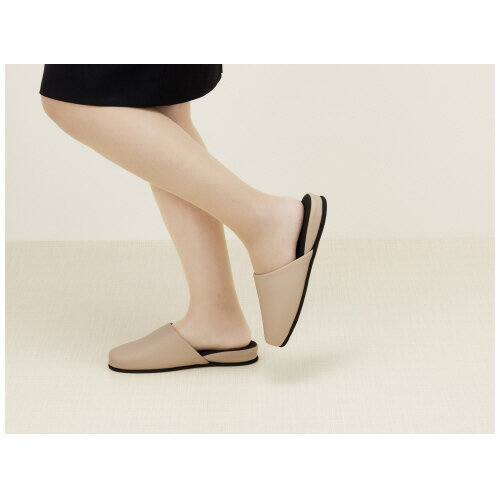 脱げにくいビニールスリッパ　ベージュ　●サイズ／外寸法：約26．5cm4299-7061【カウネット】