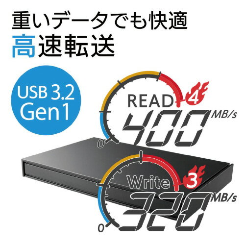 ���դ��ݡ����֥�SSD��500GB���֥�å����ǡ������쥵���ӥ�ESD-EJ0500GBKR�ڥ��쥳���