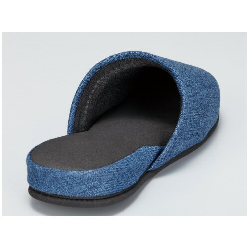 脱げにくい布製スリッパ　ネイビー　●サイズ／外寸法：約26．5cm4299-7078【カウネット】